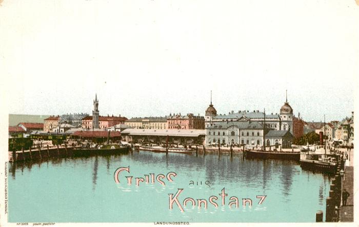 Konstanz Bodensee Hafenpartie Landungssteg
