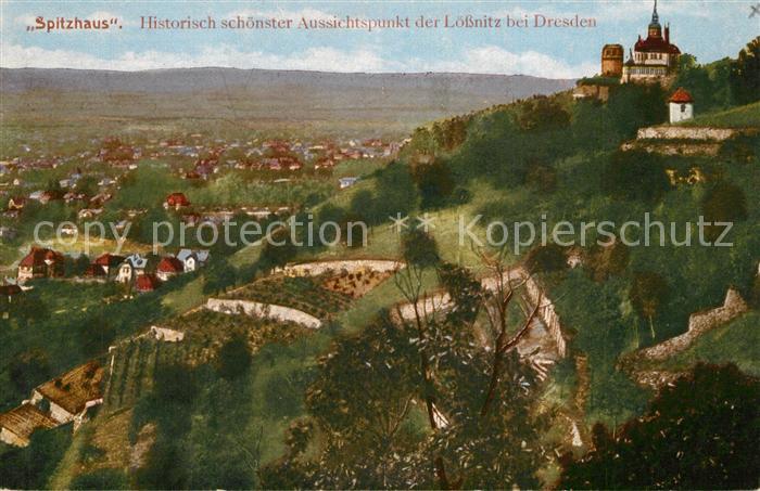 DRESDEN Elbe Panorama mit Spitzhaus