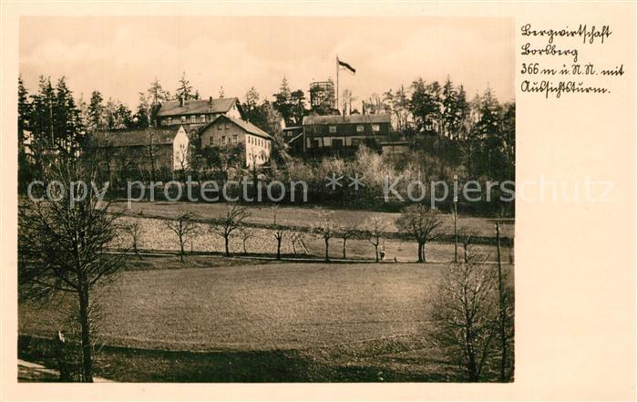 Pillnitz Bergwirtschaft Borsberg mit Aussichtsturm Feldpost