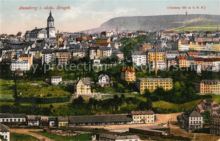 Annaberg-Buchholz Erzgebirge mit Poehlberg