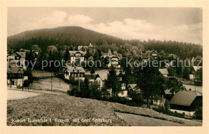 Baerenfels Erzgebirge mit Spitzberg
