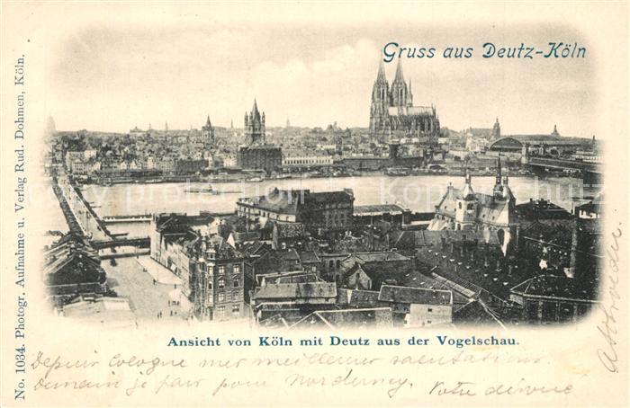 Deutz Koeln Panorama mit Dom
