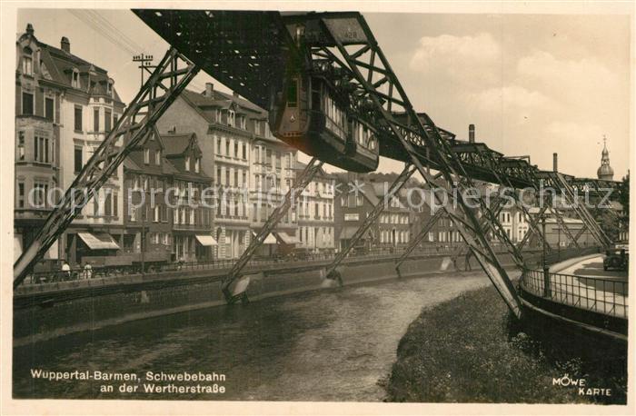 Barmen Wuppertal Schwebebahn an der Wertherstrasse