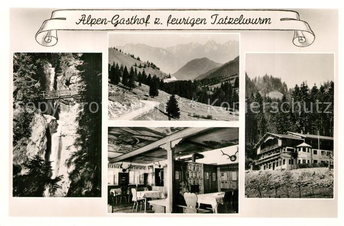 Oberaudorf Alpengsthof zum feurigen Tatzelwurm Schlucht Panorama