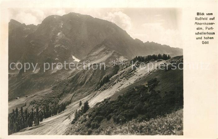 BERCHTESGADEN Bayern Blick vom Rossfeld auf Ahornkaseralm Purtschellerhaus und h