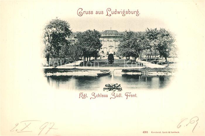 Ludwigsburg Wuerttemberg Kgl Schoss Suedfront