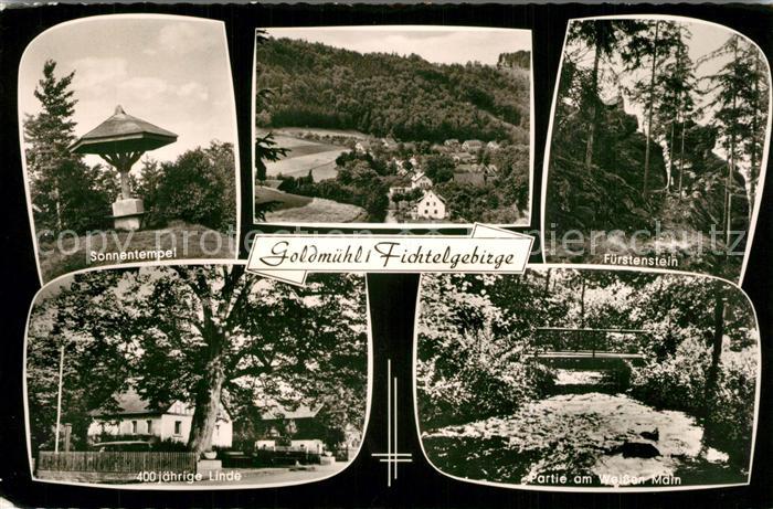 Goldmuehl Fichtelgebirge Sonnentempel Fuerstenstein 400jaehrige Linde Partie am