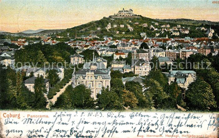 Coburg Bayern Stadt mit Festung