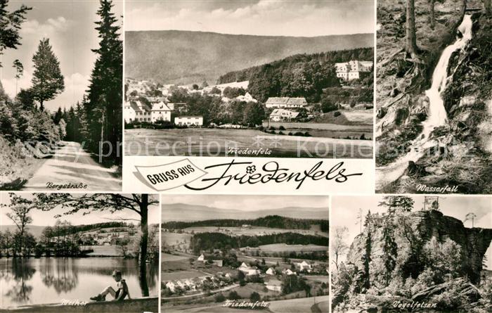 Friedenfels Borgstrasse Wasserfall Weiher Friedenfels Vogelfelsen