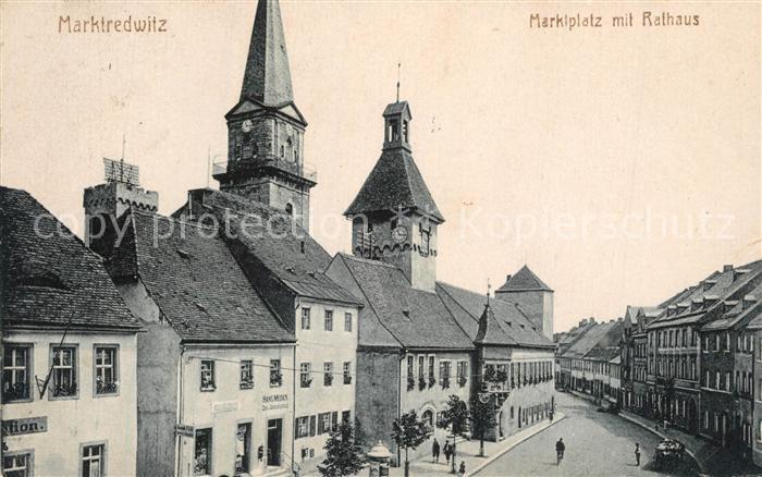 Marktredwitz Marktplatz mit Rathaus