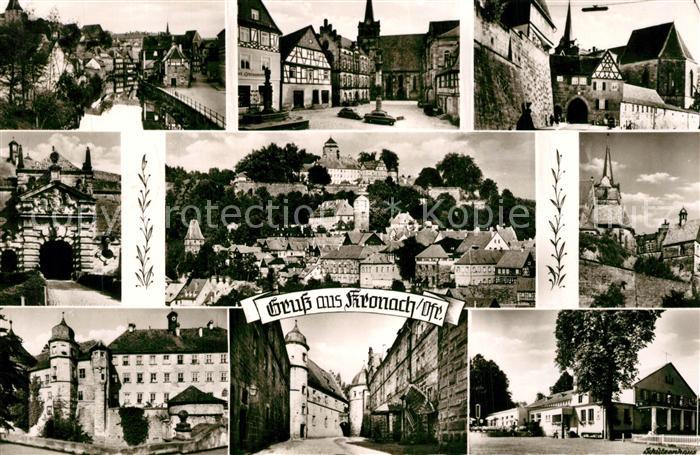 Kronach Oberfranken Wasserstrasse Marktplatz Bamberger Tor Veste Rosenberg Schue