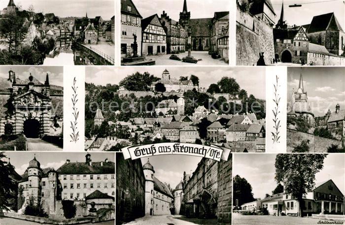 Kronach Oberfranken Wasserstrasse Marktplatz Bamberger Tor Veste Rosenberg Schue