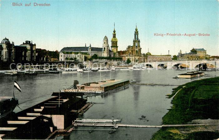DRESDEN Elbe Koenig Friedrich August Bruecke
