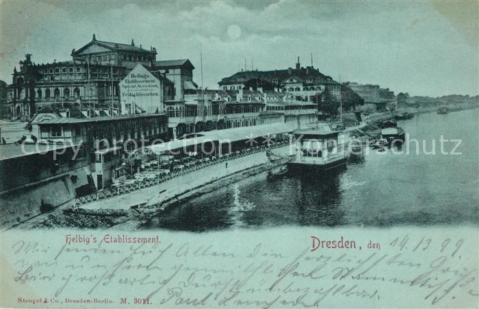 DRESDEN Elbe Helbigs Etablissement
