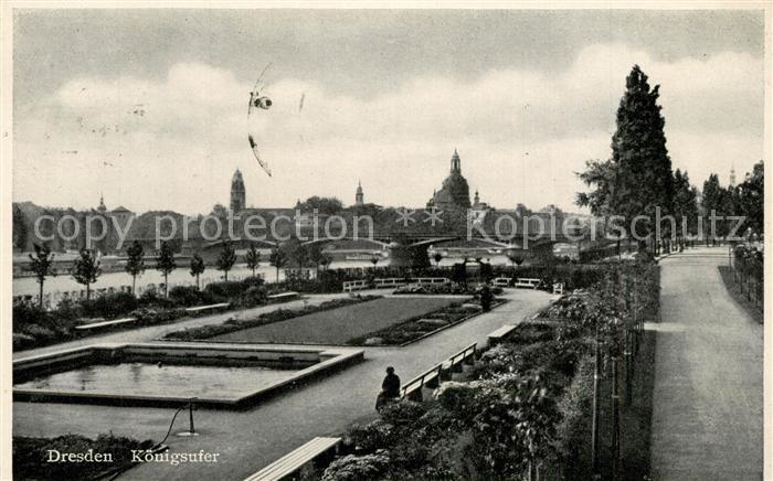 DRESDEN Elbe Koenigsufer