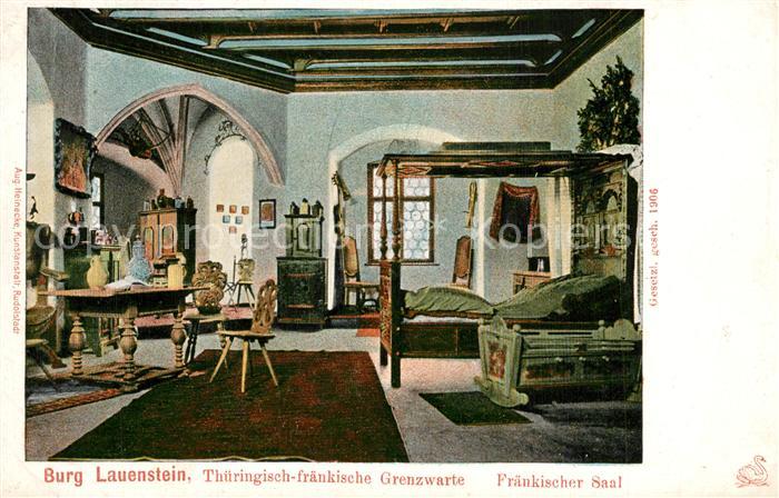 Lauenstein Oberfranken Burg Lauenstein Fraenkischer Saal