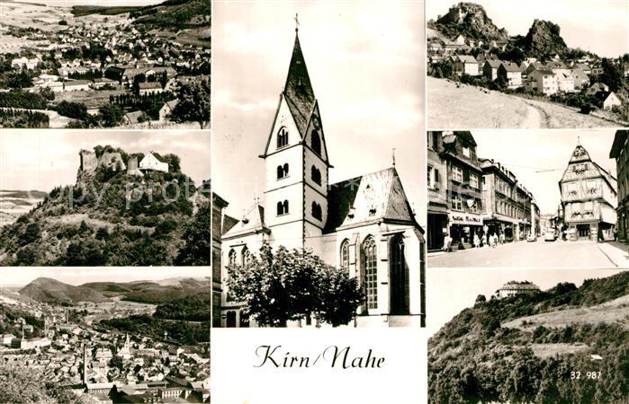 Kirn Nahe Panorama Burgruine Kirche Ortspartien
