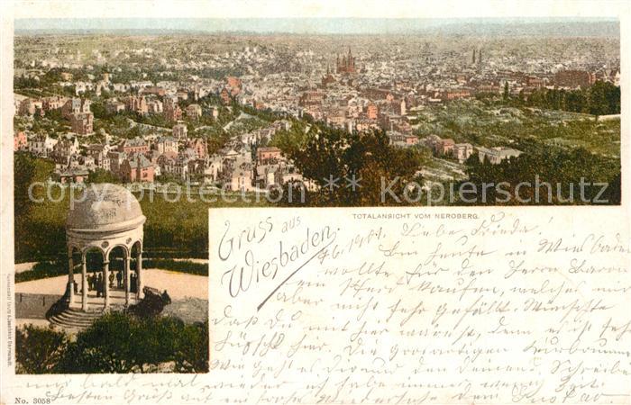 Wiesbaden Totalansicht vom Neroberg