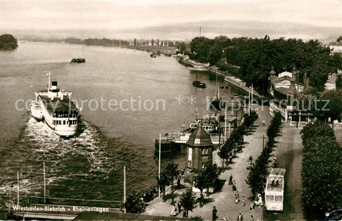 Biebrich Wiesbaden Rheinanlagen Faehre