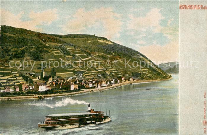 Assmannshausen Rheinpartie Rheindampfer
