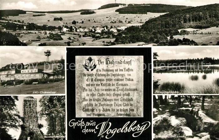 Hoherodskopf Landschaftspanorama VHC Clubhaeuser Forellenteich Bismarckturm Boni