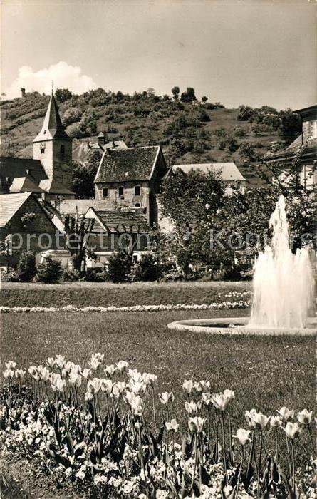Bad Orb Blick zur Stadtkirche mit Molkenberg