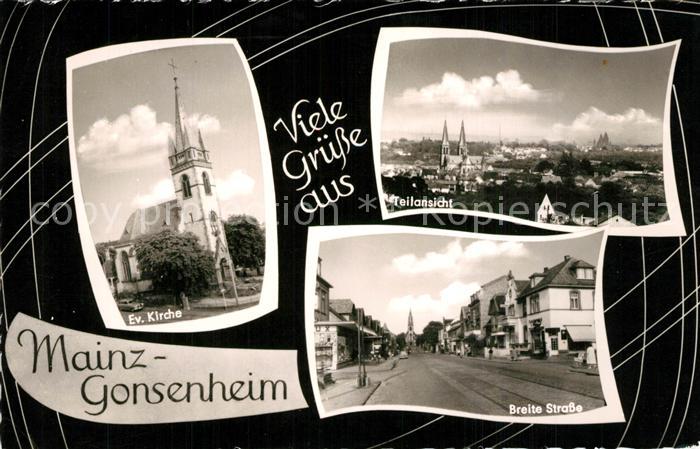 Gonsenheim Evangelische Kirche Breite Strasse Stadtpanorama