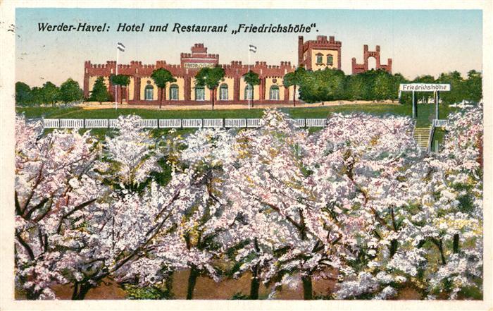 Werder Havel Hotel Restaurant Friedrichshoehe Baumbluete
