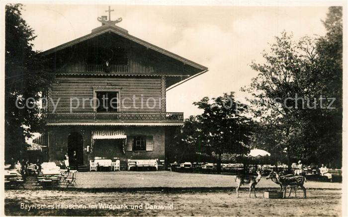 Potsdam Bayrisches Haeuschen im Wildpark Damwild