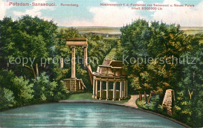 POTSDAM CITY Ruinenberg Reservoir fuer Fontaenen von Sanssouci Neues Palais Kuen