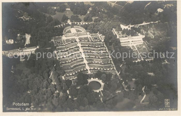 Potsdam Schloss Sanssouci Fliegeraufnahme