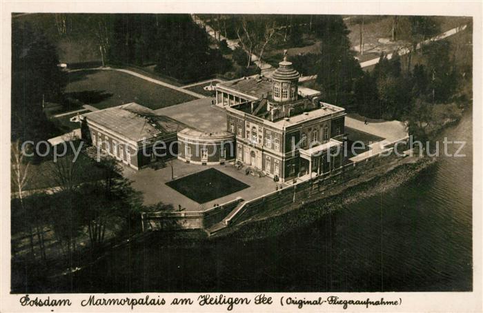 Potsdam Marmorpalais am Heiligen See Original Fliegeraufnahme