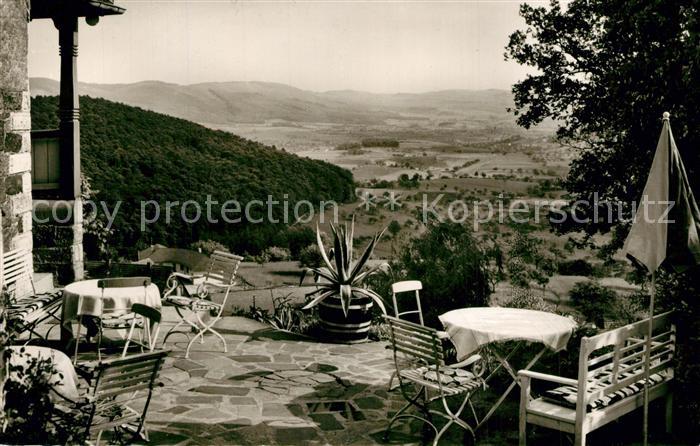 Lindenfels Odenwald Fremdenheim Weinklause Haus Luginsland Terrasse Fernsicht