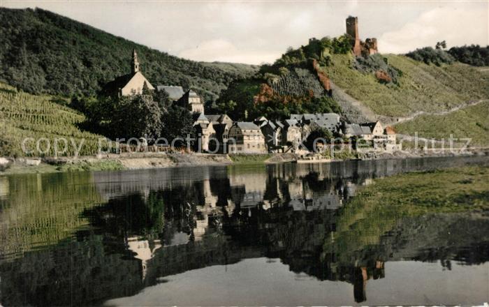 Beilstein Mosel Blick ueber die Mosel Burg Metternich