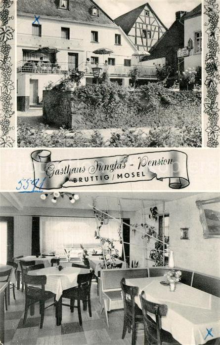Bruttig Mosel Gasthaus Pension Junglas Gastraum