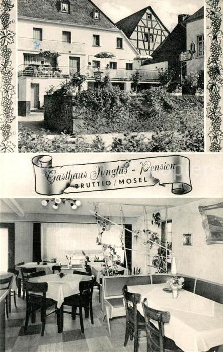 Bruttig Mosel Gasthaus Pension Junglas Gastraum