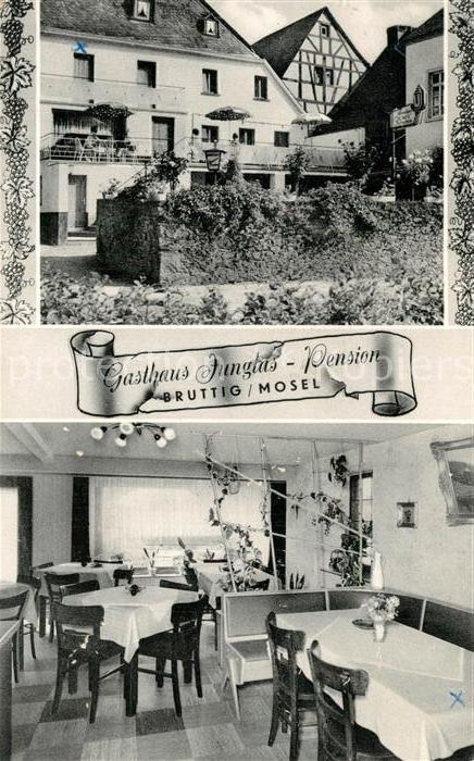 Bruttig Mosel Gasthaus Pension Junglas Gastraum