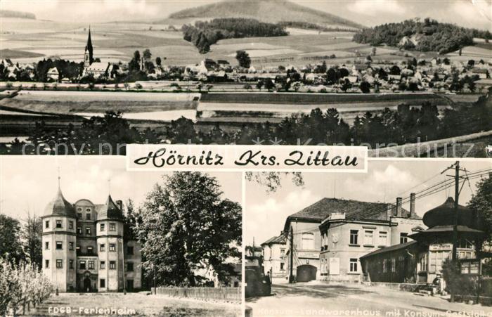 Hoernitz Zittau Panorama FDGB Ferienheim Landwarenhaus Konsumgaststaette