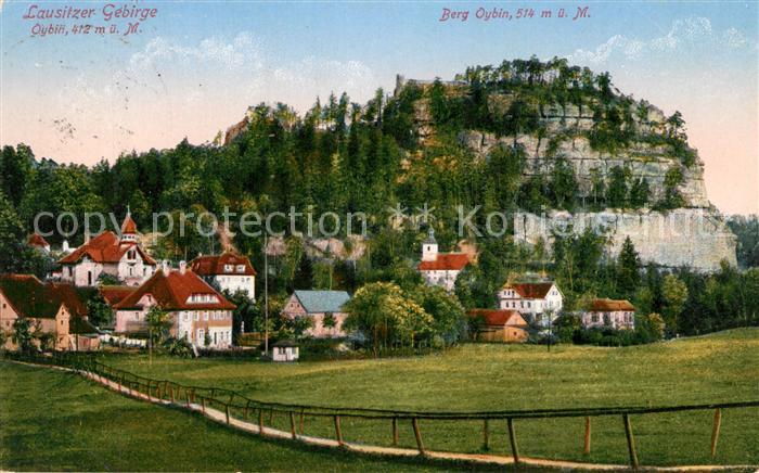 Oybin Sachsen Ortsansicht mit Kirche Berg Oybin