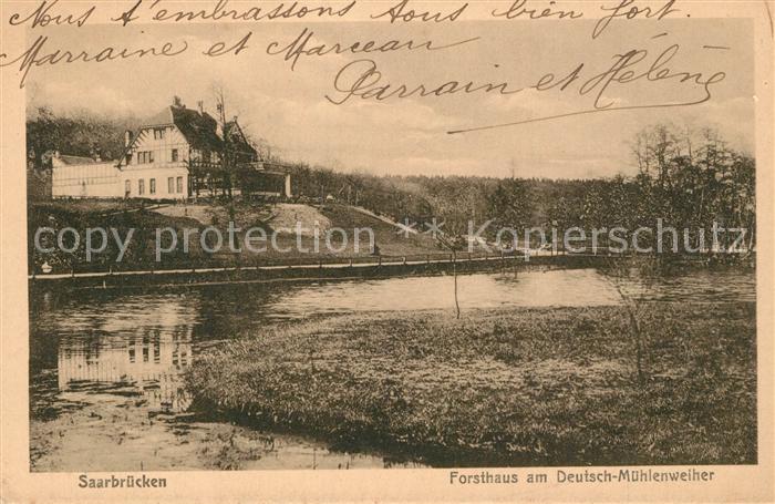 SAARBRueCKEN Saarland Forsthaus am Deutsch Muehlenweiher