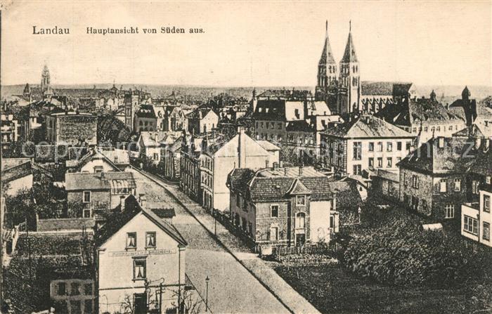 Landau Pfalz Hauptansicht von Sueden aus