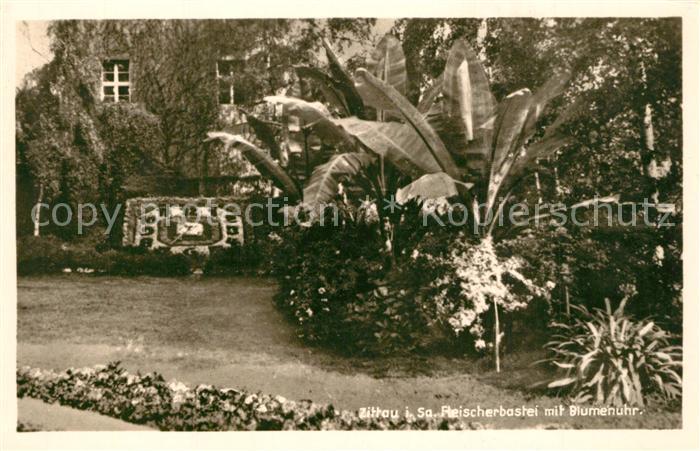 Zittau Fleischerbastei mit Blumenuhr
