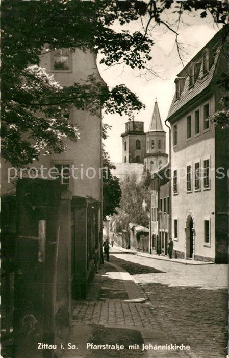Zittau Pfarrstrasse mit Johanniskirche
