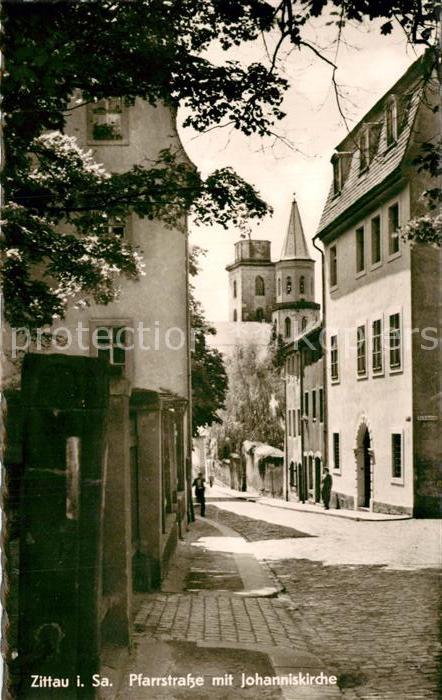 Zittau Pfarrstrasse mit Johanniskirche