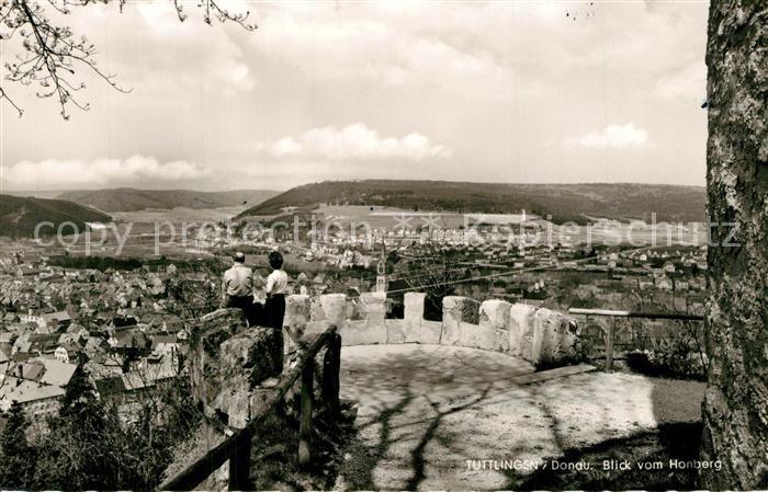 Tuttlingen Panorama Blick vom Honberg Burgruine