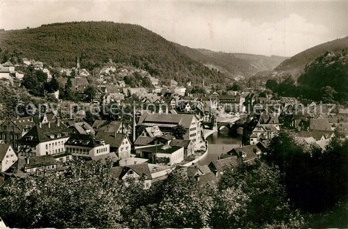 Calw Panorama Blick ueber die Stadt Schwarzwald