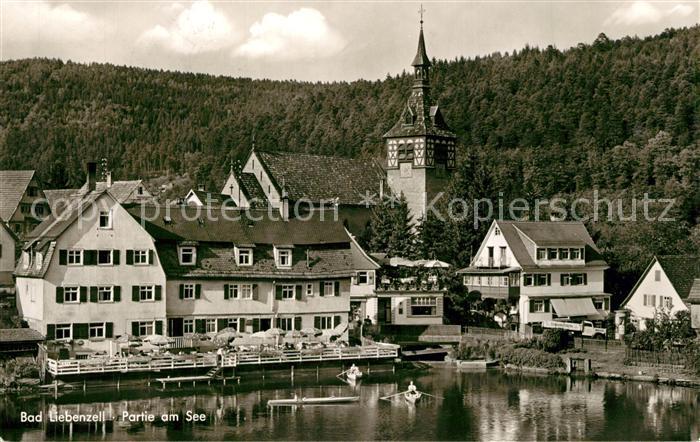 Bad Liebenzell Partie am See Blick zur Kirche