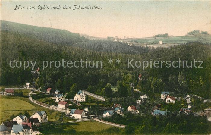 Oybin Sachsen Panorama Blick vom Berg Oybin nach dem Johannisstein Zittauer Gebi