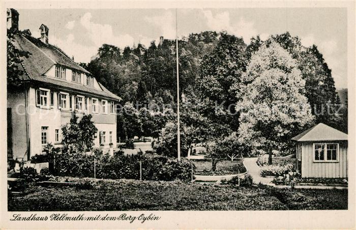 Oybin Sachsen Landhaus Hellmuth mit Berg Oybin Zittauer Gebirge