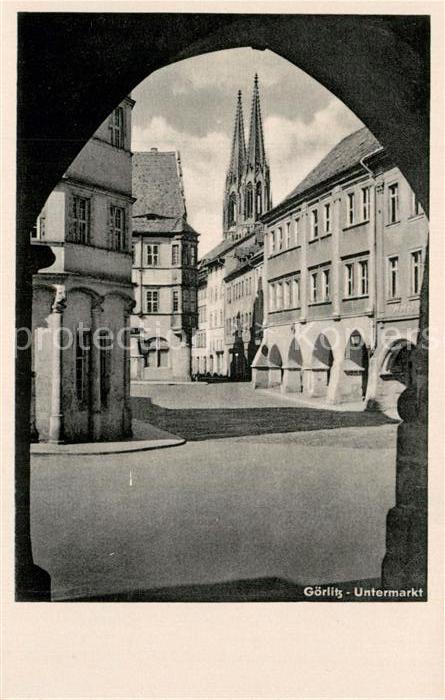 Goerlitz Sachsen Untermarkt Kirchtuerme